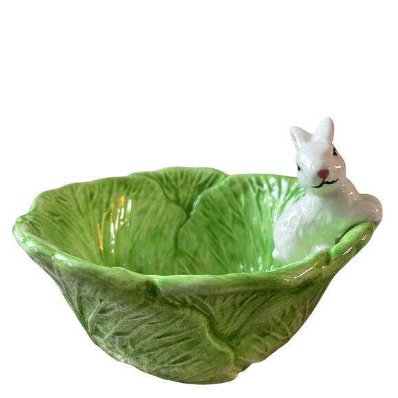 Arlington Designs Figural Bunny Cabbage Bowl 6.5in Spring Easter Decor New - Picture 12 of 16